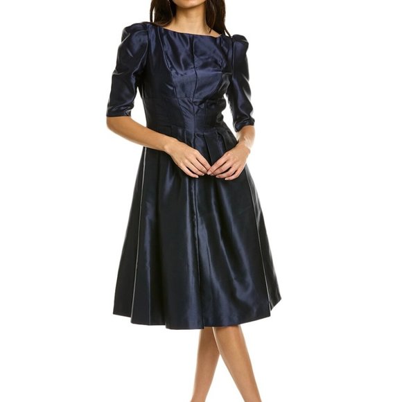 Kay Unger Neva Cocktail Dress - NWT - Size 4 - Navy Blue - Picture 1 of 6